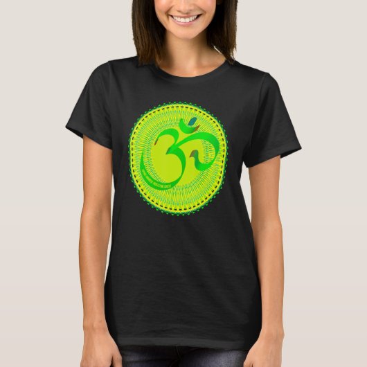 Mindfulness Om Ohm Mandala Buddhism Yoga Meditatio T-shirt (Voorkant)