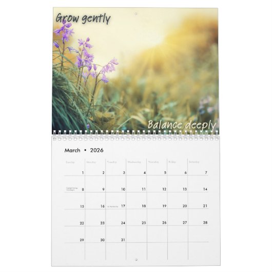 Mindfulness Positive Affirmations 2026 Calendar Kalender (Mar 2026)