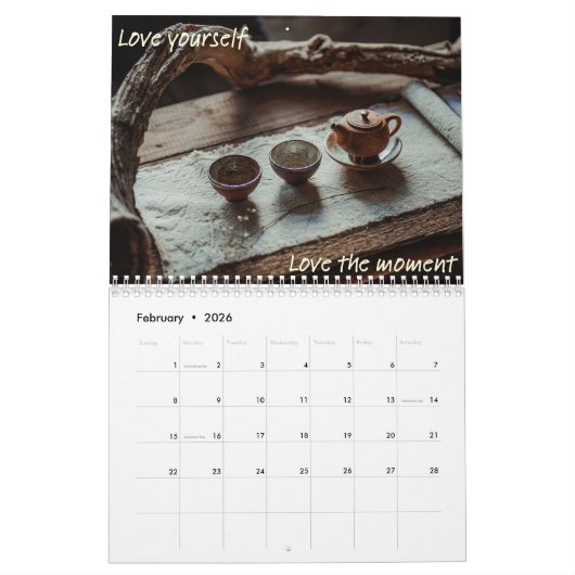 Mindfulness Positive Affirmations 2026 Calendar Kalender (Feb 2026)