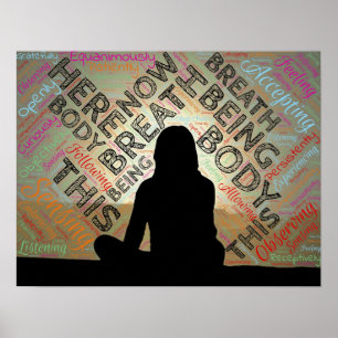 MINDFULNESS Poster Meditatie Adem Stilte