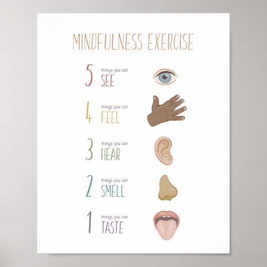 Mindfulness Psychology Therapy Kantoor Poster (Voorkant)