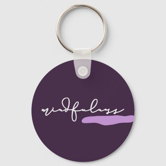 Mindfulness - Purple Key Ring Sleutelhanger (Voorkant)