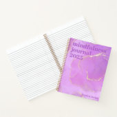 Mindfulness Purpleplein Pink Gold Waterverf gemarm Notitieboek (Binnen)