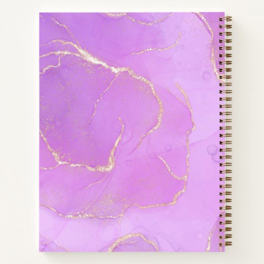 Mindfulness Purpleplein Pink Gold Waterverf gemarm Notitieboek (Achterkant)
