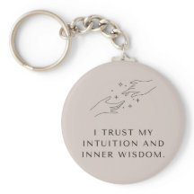 Mindfulness quote Keyring "I Trust My Intusive" (I