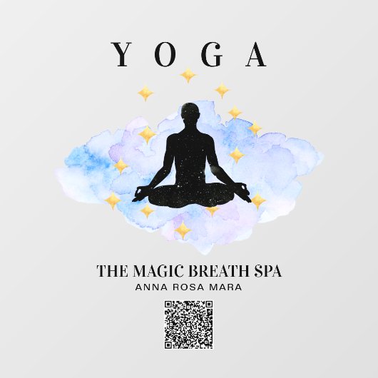 ** Mindfulness Reiki Man Yoga Gold Meditation Raamsticker (Vel)