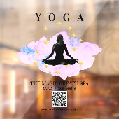 ** Mindfulness Reiki Woman Yoga Gold Meditation Raamsticker (Vel 2)