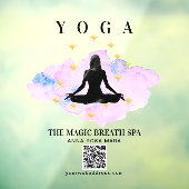 ** Mindfulness Reiki Woman Yoga Gold Meditation Raamsticker (Vel 3)