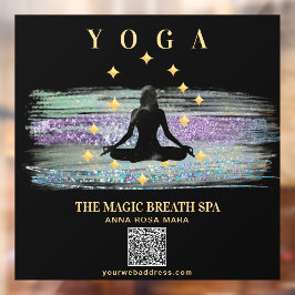 ** Mindfulness Reiki Woman Yoga Magic Meditation  Raamsticker