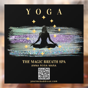 ** Mindfulness Reiki Woman Yoga Magic Meditation  Raamsticker
