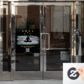 ** Mindfulness Reiki Woman Yoga Magic Meditation Raamsticker (Kantoordeur)