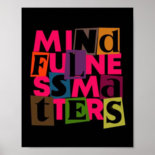 Mindfulness S Sticker Poster (Voorkant)
