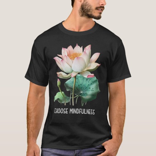 Mindfulness Saying Minimal Yoga Tee Choose Mindful T-shirt (Voorkant)