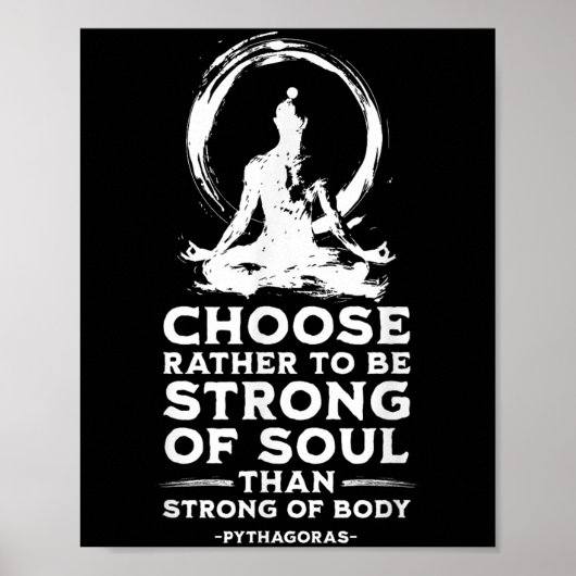 Mindfulness Stoïcijnse filosofie Pythagoras Quote Poster (Voorkant)