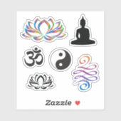 Mindfulness symbolen instellen sticker (Vel)