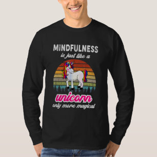 Mindfulness Therapist Unicorn Sunset T-shirt