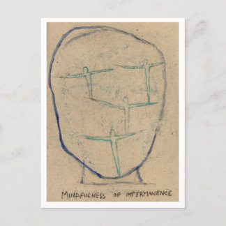 Mindfulness van onbestendigheid. briefkaart