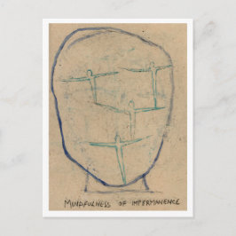 Mindfulness van onbestendigheid. briefkaart