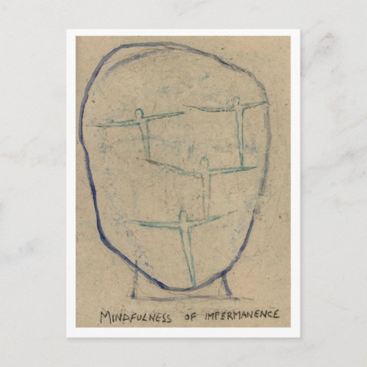 Mindfulness van onbestendigheid. briefkaart (Voorkant)