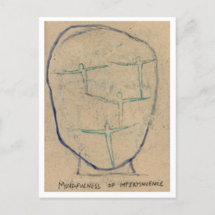 Mindfulness van vergankelijkheid. briefkaart