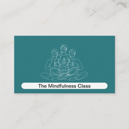 Mindfulness Visitekaartjes van de klasse Yoga (Voorkant)