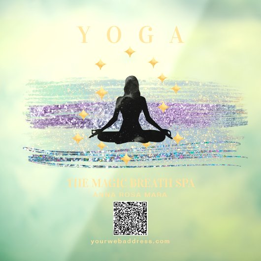 ** Mindfulness Vrouw Yoga Magische Meditatie Reiki Raamsticker (Vel 3)