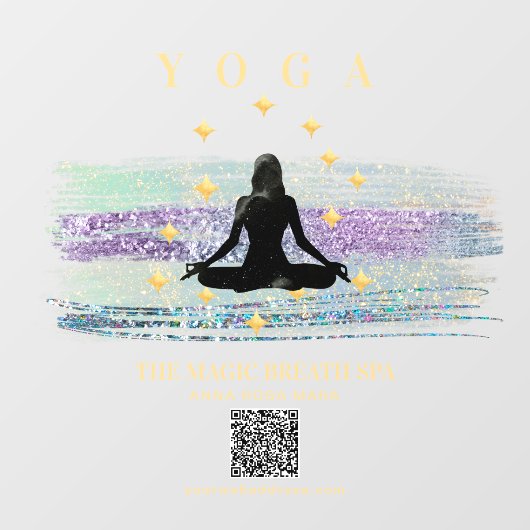 ** Mindfulness Vrouw Yoga Magische Meditatie Reiki Raamsticker (Vel)