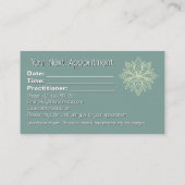 Mindfulness Wellness Consultant Zen Lotus Blauwgro Afsprakenkaartje (Achterkant)