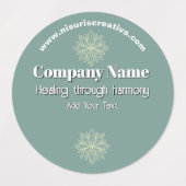 Mindfulness Wellness Consultant Zen Lotus Blauwgro Labels (Design 2)