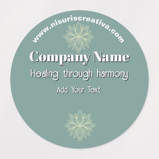 Mindfulness Wellness Consultant Zen Lotus Blauwgro Labels (Design 1)