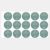 Mindfulness Wellness Consultant Zen Lotus Blauwgro Labels (Vel)