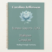 Mindfulness Wellness Consultant Zen Lotus Blauwgro Planner (Voorkant)