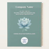Mindfulness Wellness Consultant Zen Lotus Blauwgro Planner (Achterkant)