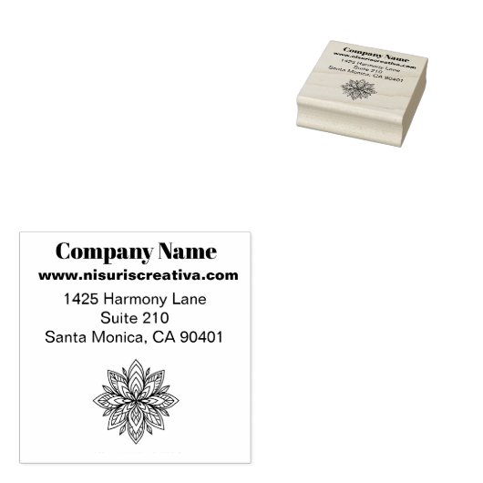 Mindfulness Wellness Consultant Zen Lotus Blauwgro Rubberstempel (Gestempeld)