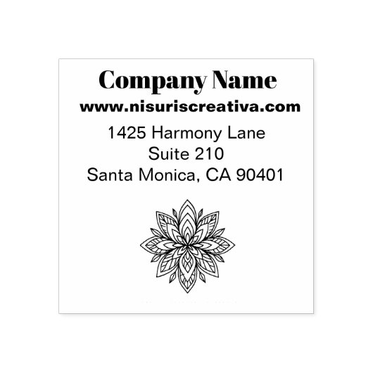 Mindfulness Wellness Consultant Zen Lotus Blauwgro Rubberstempel (Afrduk)