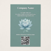 Mindfulness Wellness Consultant Zen Lotus Flower Visitekaartje (Achterkant)
