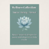 Mindfulness Wellness Consultant Zen Lotus Flower Visitekaartje (Voorkant)