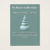 Mindfulness Wellness Consultant Zen Stones Lotus Visitekaartje (Voorkant)