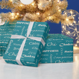Mindfulness Woorden Patroon Cadeaupapier