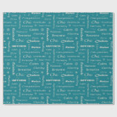 Mindfulness Woorden Patroon Cadeaupapier (Vlak)
