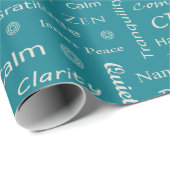 Mindfulness Woorden Patroon Cadeaupapier (Rol Hoek)