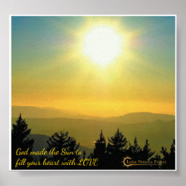 Mindfulness Word Art - Sun Poster