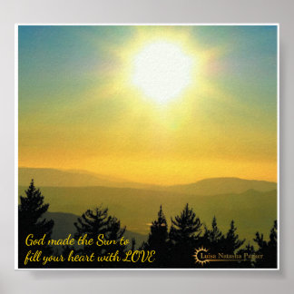 Mindfulness Word Art - Sun Poster