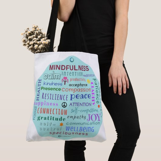 Mindfulness Word Jumble Canvas tas (Dichtbij)