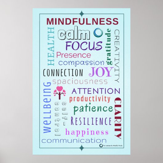 Mindfulness Word Jumble Poster (Voorkant)