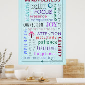Mindfulness Word Jumble Poster (Keuken)