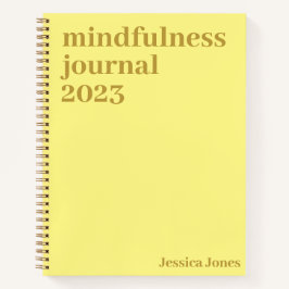 Mindfulness Yellow Gold Minimalist tekst Notitieboek