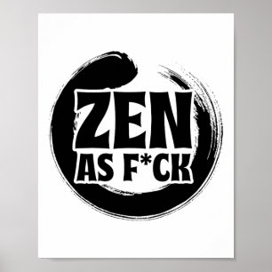 Mindfulness Zen Als Fck Innerlijke Vrede Meditatie Poster
