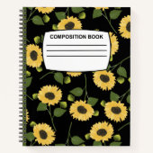 Mindfulness Zonnebloemcomposiet spiraal Notitieboek (Voorkant)