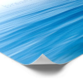 Mindheid blauw en wit water minimalistisch poster (Hoek)